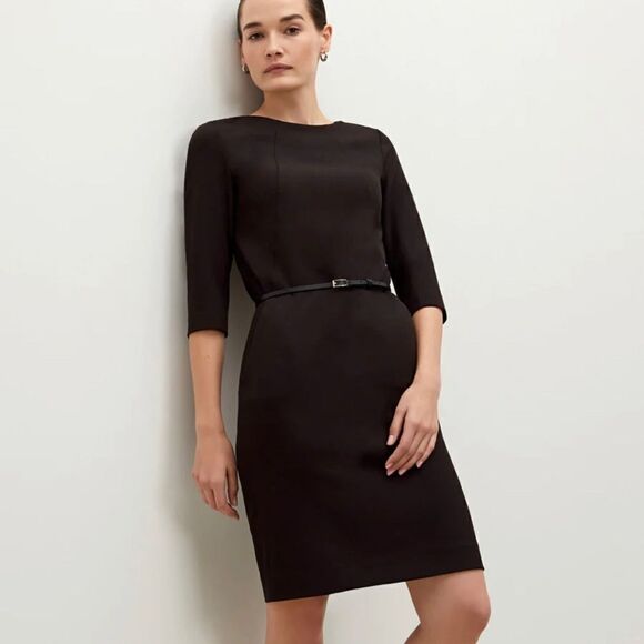 M.M. Lafleur burgundy etsuko dress size 4 sheath office corpcore - Picture 2 of 9